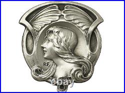 Set of Six Sterling Silver Buttons Art Nouveau Style Antique Edwardian