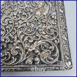 Sterlng Repousse Reticulated Silvr Book Covers Set of 2 Mauser Manuf Art Nouveau