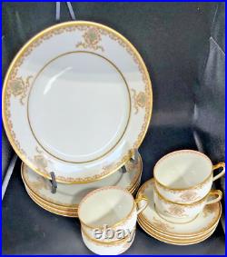 Stunning and perfect Haviland Limoges art nouveau, shabby chic china set for 4