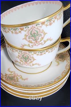 Stunning and perfect Haviland Limoges art nouveau, shabby chic china set for 4