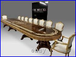 Stunning & magnificent Louis XVI style dining table set range, 8ft to 20ft plus