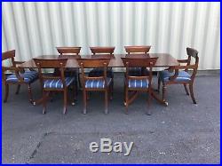 Stunning set 8 to 14 William IV style Bar back mahogany chairs French polished