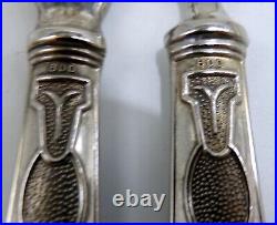 Sweden Swedish 800 Silver Art Nouveau Fish Set Fork & Knife 7.25 101.8 Grams