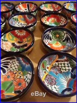 Talavera 24 Piece Dinnerware Settings, Handpainted from Mexico Folk Art