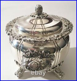 Tiffany & Co. Sterling Silver Chrysanthemum 4-Piece Tea / Coffee Set with Tray