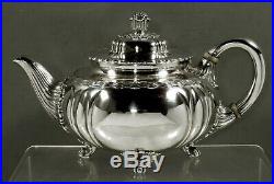 Tiffany Sterling Silver Tea Set c1880 Wave Edge