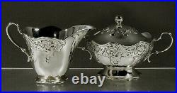 Tiffany Sterling Tea Set c1890 SCROLL & WAVE