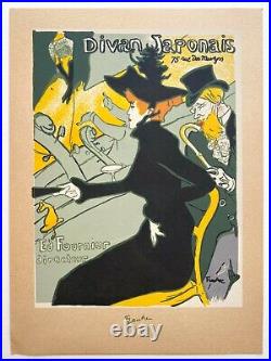 Toulouse Lautrec Rare 1940's Silkscreen Print French Art Nouveau Posters 6p Set