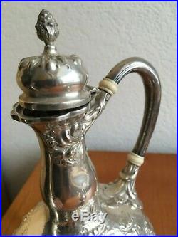 Unger Brothers Sterling Silver Coffee / Tea Pot, Sugar Bowl & Creamer Set