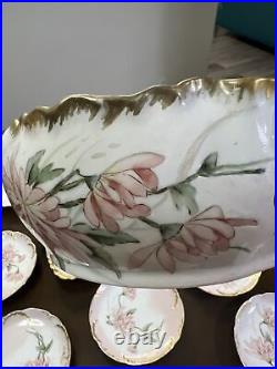 Unique H&C Limoges Signed Set Hand Painted All Signed Art Nouveau One Of Kind