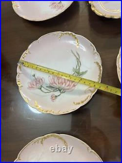 Unique H&C Limoges Signed Set Hand Painted All Signed Art Nouveau One Of Kind