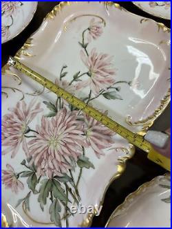 Unique H&C Limoges Signed Set Hand Painted All Signed Art Nouveau One Of Kind