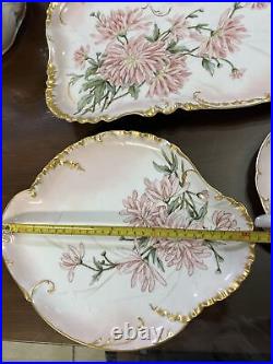 Unique H&C Limoges Signed Set Hand Painted All Signed Art Nouveau One Of Kind