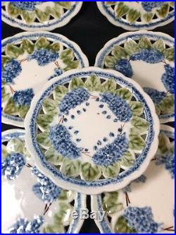 VBS Majolica Plates Set Of 7 Schramberg Villeroy Boch 4 lilac flowers 1I