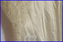 VTG? Victoria's Secret Art Nouveau Bridal Nightgown & Robe Set Ivory Satin? , L