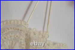 VTG? Victoria's Secret Art Nouveau Bridal Nightgown & Robe Set Ivory Satin? , L