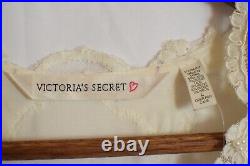 VTG? Victoria's Secret Art Nouveau Bridal Nightgown & Robe Set Ivory Satin? , L