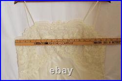 VTG? Victoria's Secret Art Nouveau Bridal Nightgown & Robe Set Ivory Satin? , L