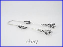 Victorian Hand Painted Silver Plate Art Nouveau Mary Gregory Pickle Caster Set