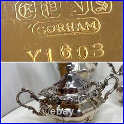 Vintage Beautiful Gorham Chantilly Silver Plate Coffee Tea Set SKU 094-026