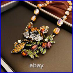 Vintage Necklace set Fox Design Art Nouveau Bib Necklace