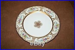 Vintage Set of 6 WM Guerin 11 Fine French Limoges Porcelain Gilt Floral Plates