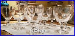 Vintage Steuben #6268 crystal Water Goblets 11 total set used w Provenance