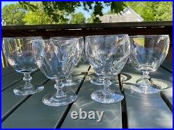 Vintage Steuben 6268 crystal Water Goblets 6 total set used (one withbroken base)