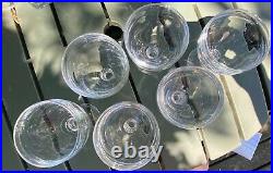 Vintage Steuben 6268 crystal Water Goblets 6 total set used (one withbroken base)