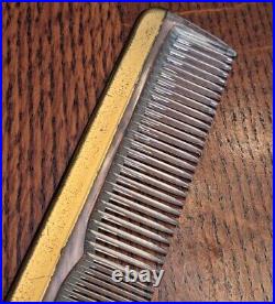 Vintage Vanity Set RARE 10 PIECE SET Mirror Brush Comb Gold Tone Art Nouveau