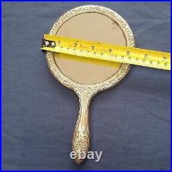 Vintage mirror & brush set art nouveau style ornate Dressing Table Set 2 Pieces