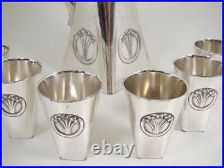 WMF Art Nouveau Liqueur Set Pitcher & 6 Tumblers