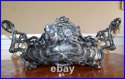 WMF Art Nouveau Silver Plated Maiden Centerpiece c. 1900