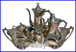 WMF Art Nouveau Tea Set, Silver Plate #5981