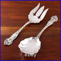 Watson Art Nouveau Sterling Silver Salad Serving Set Lily 1902 No Monogram