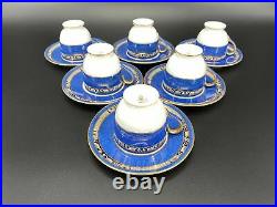 Wedgwood X9933 Art Nouveau Demitasse Cup Saucer Set x 6 Very Rare Bone China