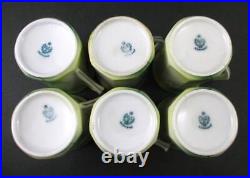 White TULIPS Art Nouveau Porcelain CHOCOLATE SET 14pcs R. S. GERMANY c. 1910