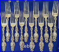 Whiting Lily 1902 Sterling Silver Flatware Silverware Set of 75