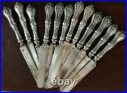 Whiting Sterling Silver 1905c Violet Pattern Engraved S Service for 12 + Extra