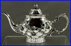 Whiting Sterling Tea Set 1905 HIBISCUS