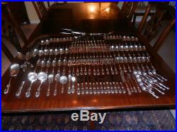 Wild Rose Sterling Service for 129 Piece pl. Setting137 Pieces120 Troy Oz